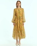 SIXDO Voile Flared Dress for Women